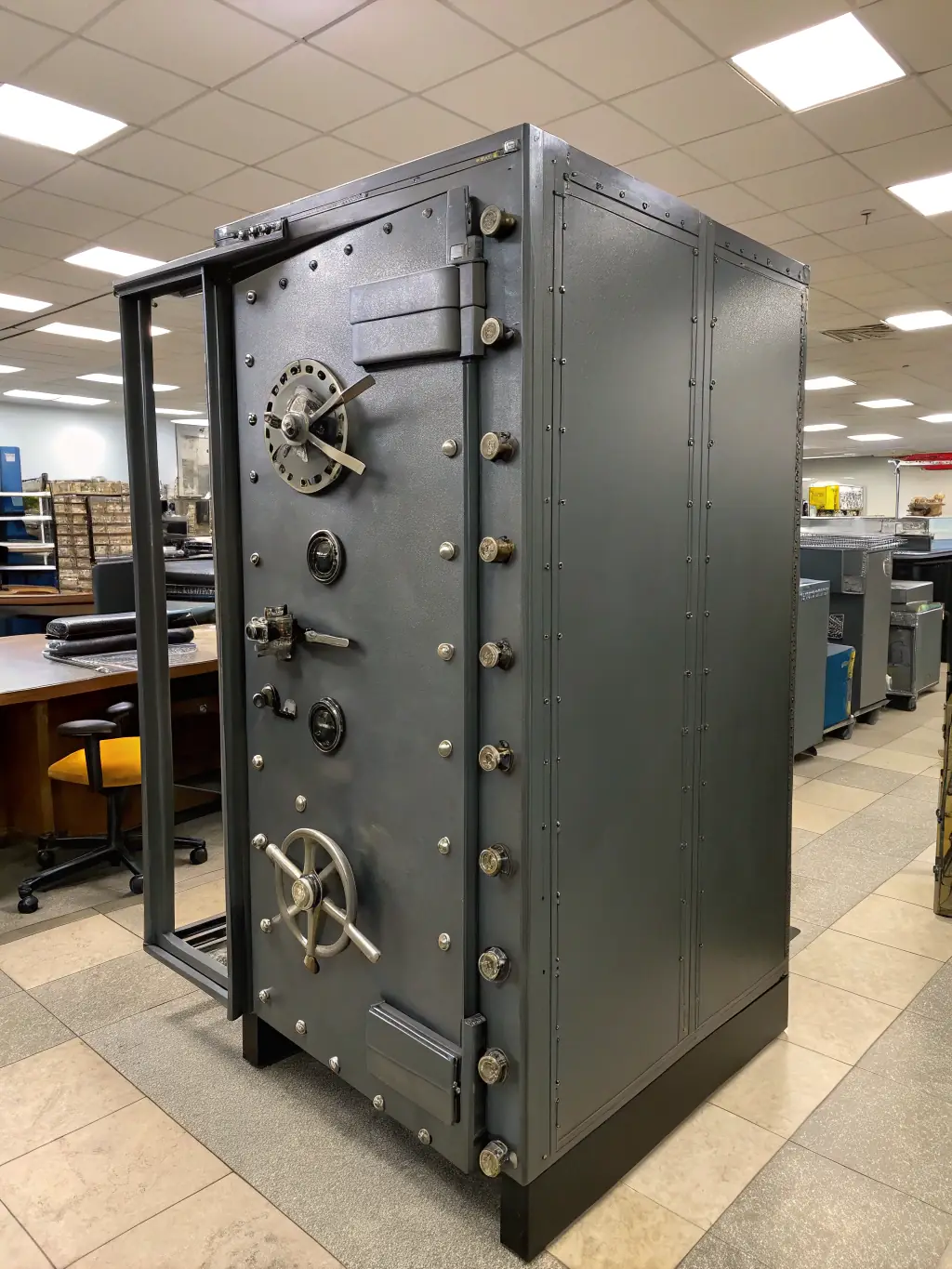 A high-quality photograph depicting a sturdy, traditional safe, symbolizing the secure storage of assets. The safe is in a well-lit, professional setting, suggesting reliability and trust.